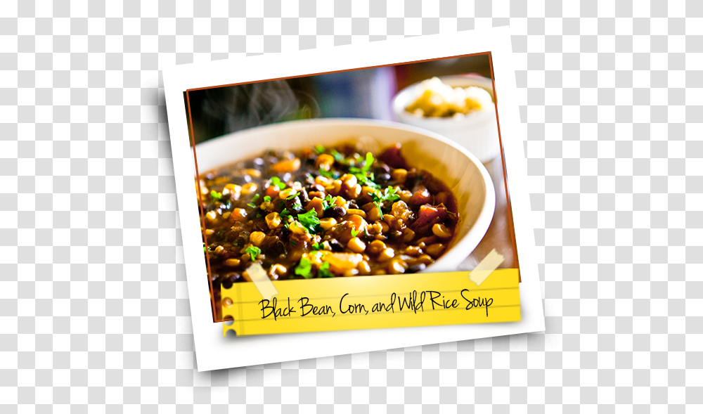 Black Bean Corn And Wild Rice Soup Dish, Plant, Food, Bowl, Produce Transparent Png