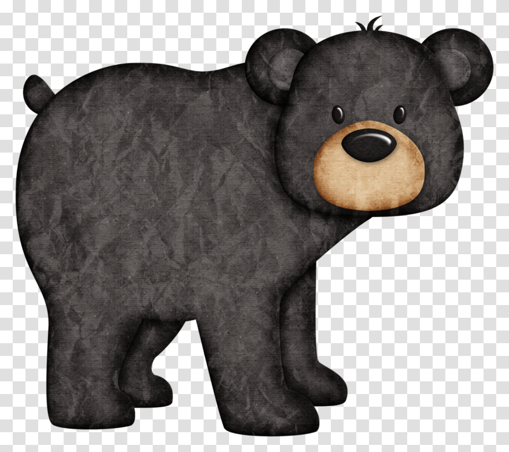 Black Bear Cartoon Clip Art Black Bears, Plush, Toy, Mammal, Animal Transparent Png