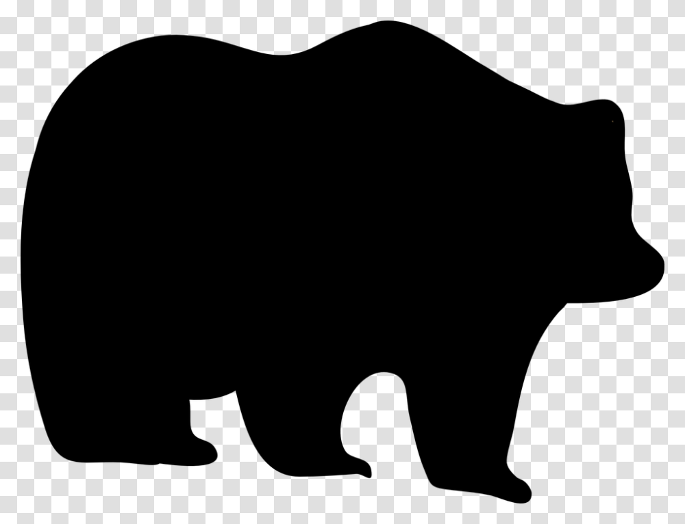 Black Bear Clipart Outline Silhouette Of A Panda, Gray, World Of Warcraft Transparent Png