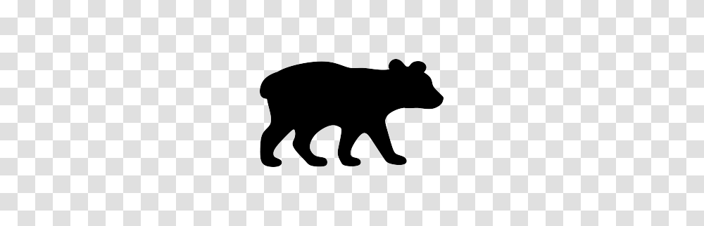 Black Bear Clipart Wildlife, Silhouette, Mammal, Animal, Stencil Transparent Png