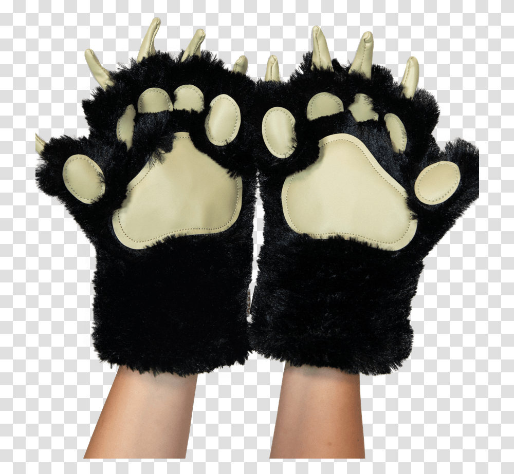 Black Bear Fur Clothing, Apparel, Plush, Toy, Glove Transparent Png
