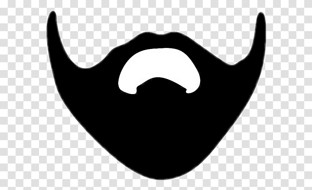 Black Beard Blackbeard Sticker Clipart Facialhair Emoji With Beard And Glasses, Stencil, Mustache, Antelope, Wildlife Transparent Png