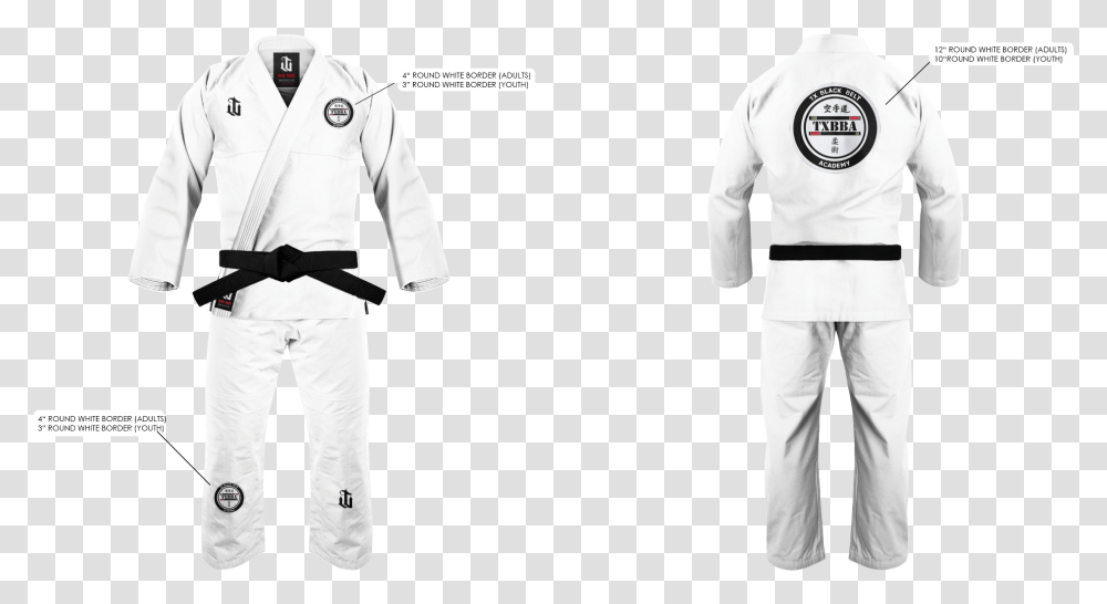 Black Belt Jiu Jitsu Uniform Mockup, Person, Human, Martial Arts, Sport Transparent Png