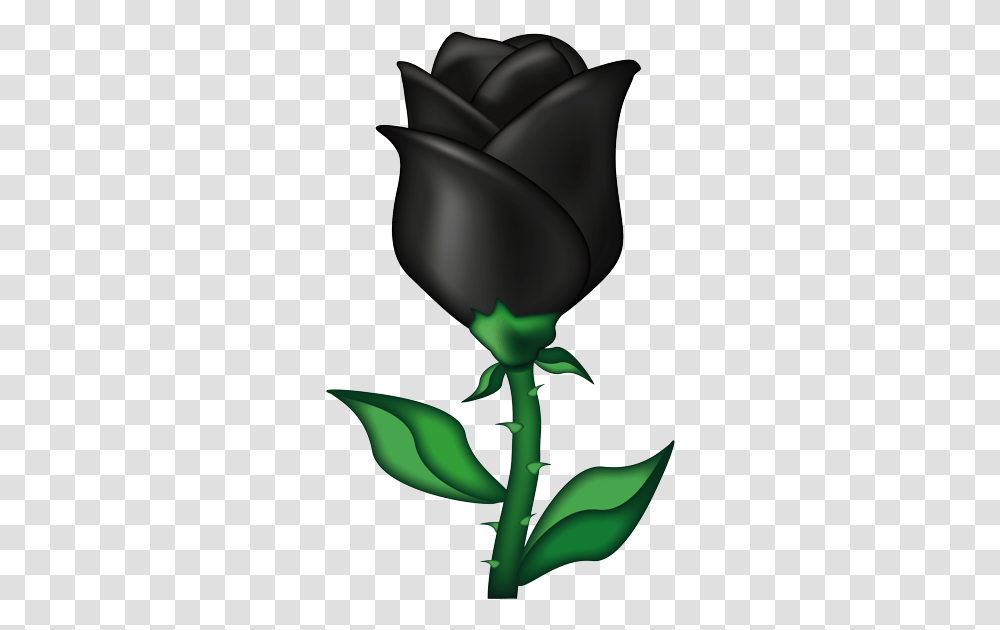 Black Black Rose Heart Emoji, Plant, Flower, Leaf, Sprout Transparent Png