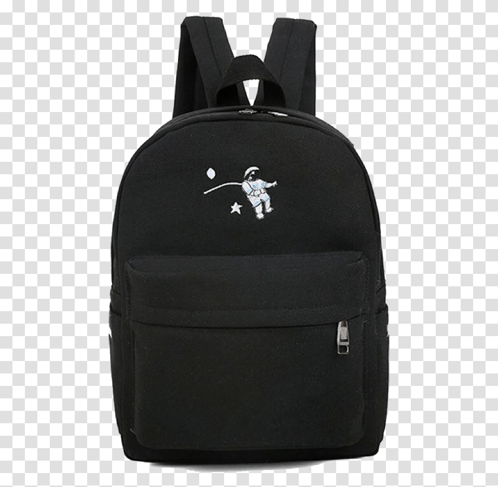 Black Blacktheme Blackaesthetic Aesthetic Bookbag Black Backpacks, Person Transparent Png