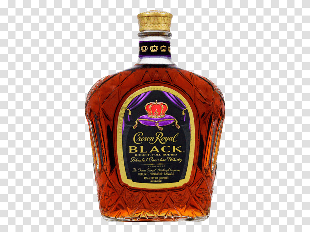 Black Blended Canadian Whisky Crown Royal Black Label, Liquor, Alcohol, Beverage, Drink Transparent Png