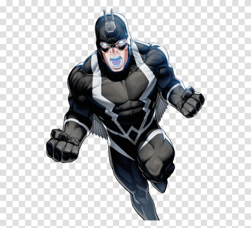 Black Bolt Black Bolt Marvel, Person, Human, Helmet Transparent Png