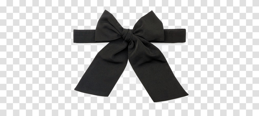 Black Bow Ribbon Picture Present, Sash, Person, Human, Tie Transparent Png