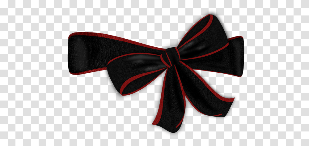 Black Bow With Red Edge, Tie, Accessories, Accessory, Necktie Transparent Png