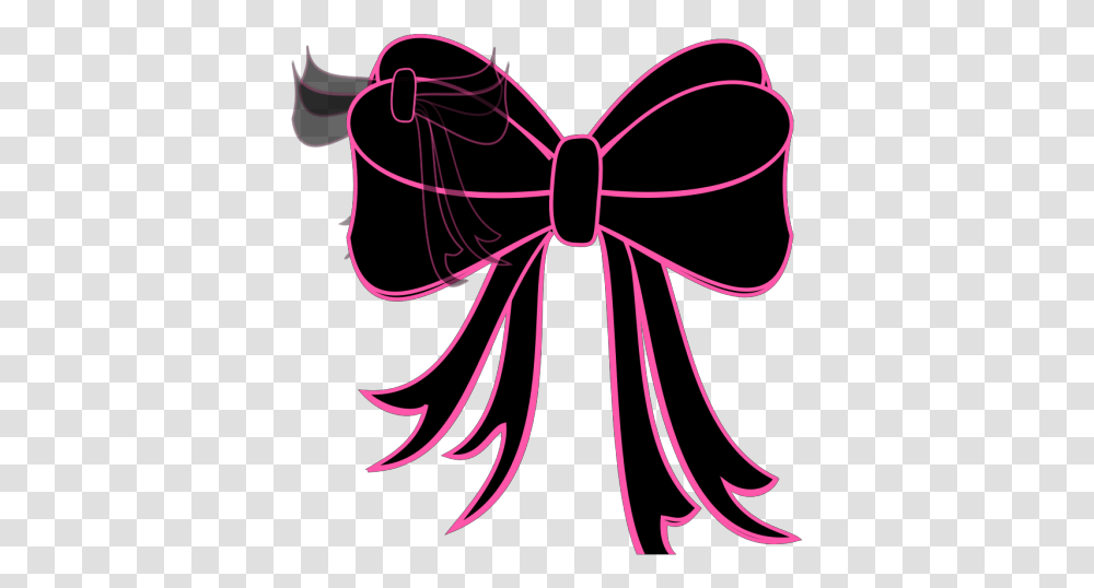 Black Bowtie Svg Clip Art For Web Download Clip Art Minnie Mouse Ribbon Bow Black, Graphics, Light, Pattern, Purple Transparent Png