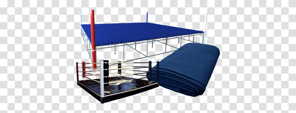 Black Boxing Ring Mat Srf And Canvas Boxing Ring Floor Canvas, Lighting, Building, Cushion, Housing Transparent Png