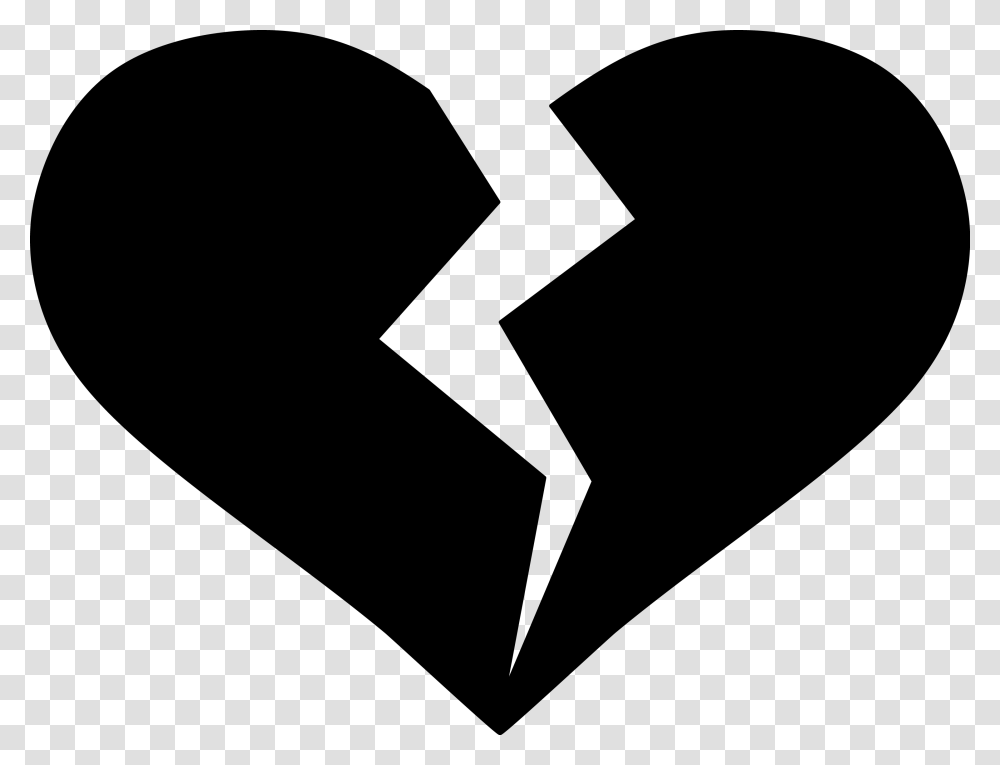 Black Broken Heart Clipart, Recycling Symbol, Logo, Trademark Transparent Png