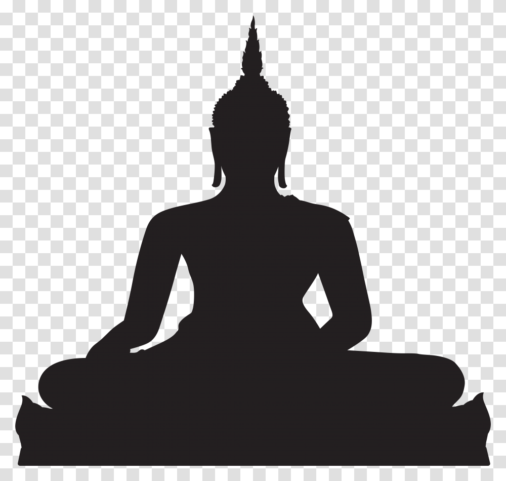 Black Buddha Silhouette Clip Art, Worship, Person, Human Transparent Png