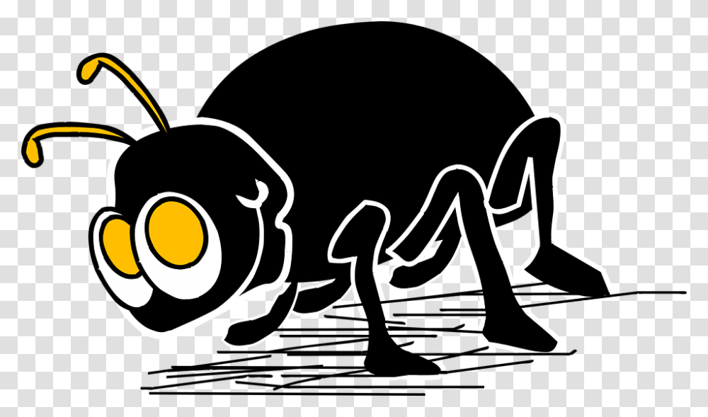 Black Bug Clipart, Label, Calligraphy, Handwriting Transparent Png