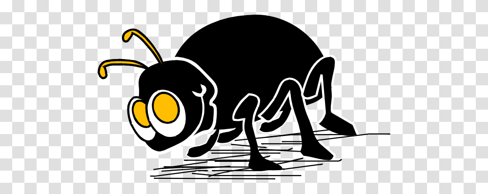 Black Bug Mascot, Label, Animal Transparent Png