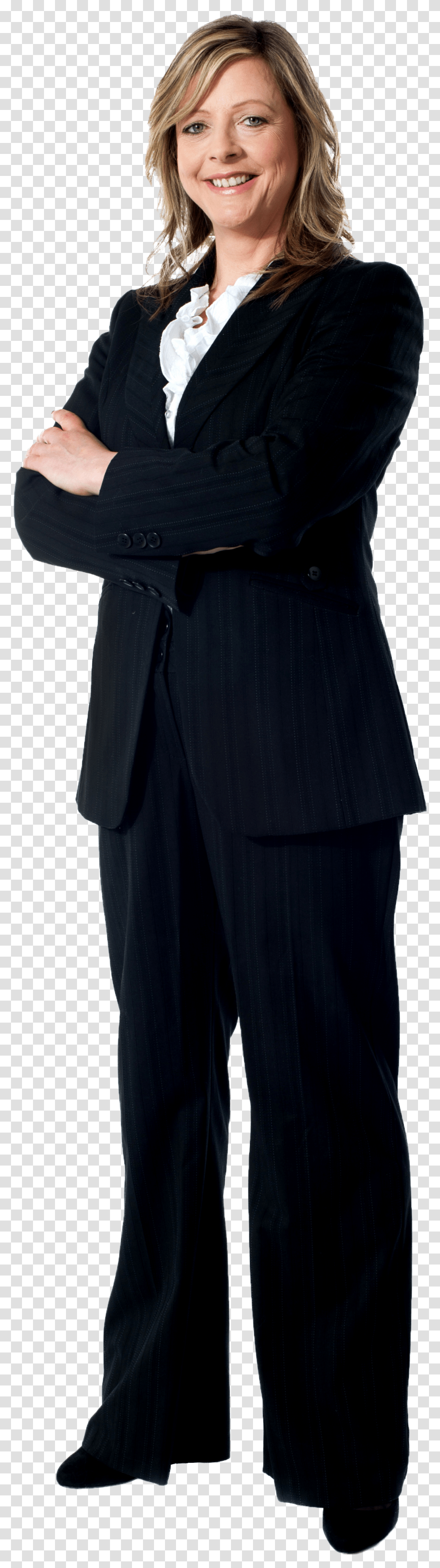 Black Business Woman Business Woman Standing, Suit, Overcoat, Sleeve Transparent Png