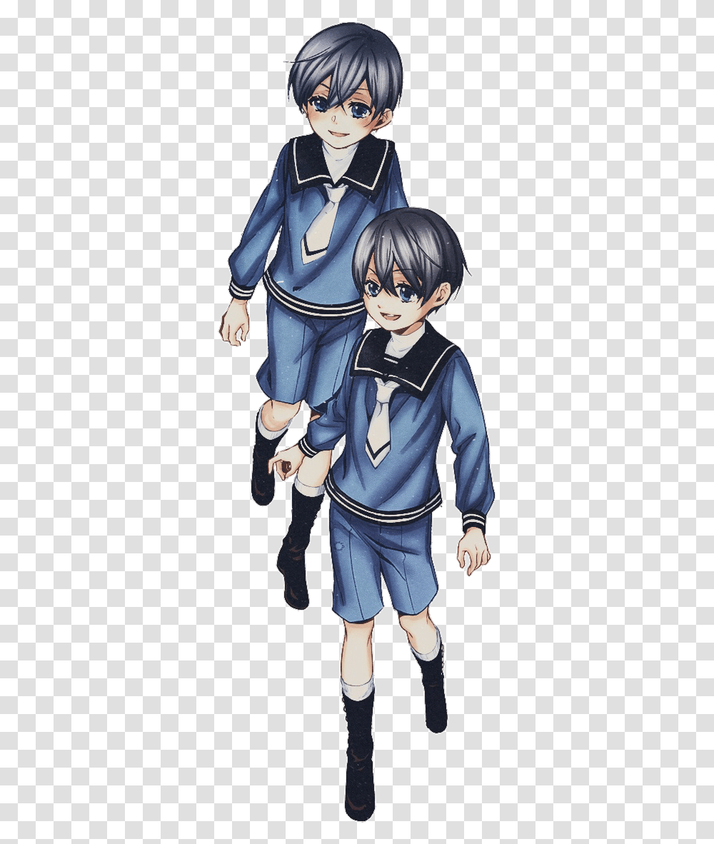 Black Butler Twins, Manga, Comics, Book, Person Transparent Png