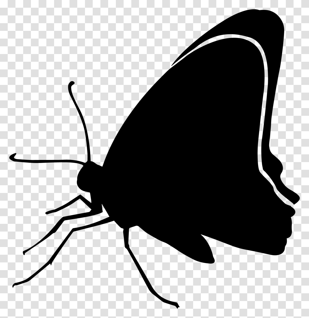 Black Butterfly Clip Art Silhouette Image Butterfly, Insect, Invertebrate, Animal, Stencil Transparent Png