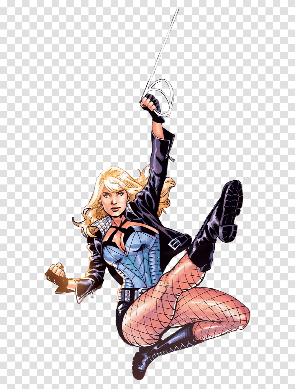 Black Canary By Emma Lupacchino Birds Of Prey Comic Harley Quinn, Person, Human, Comics, Book Transparent Png