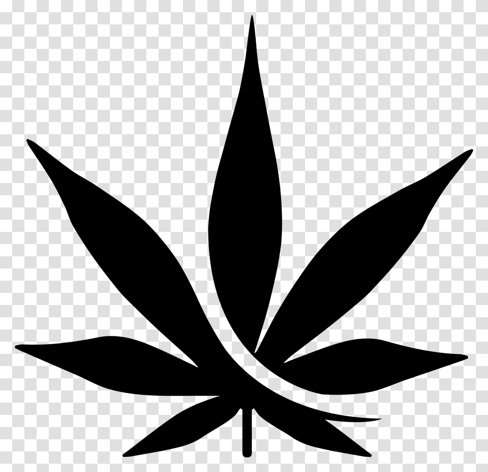 Black Cannabis Leaf Marijuana Vector, Gray, World Of Warcraft Transparent Png