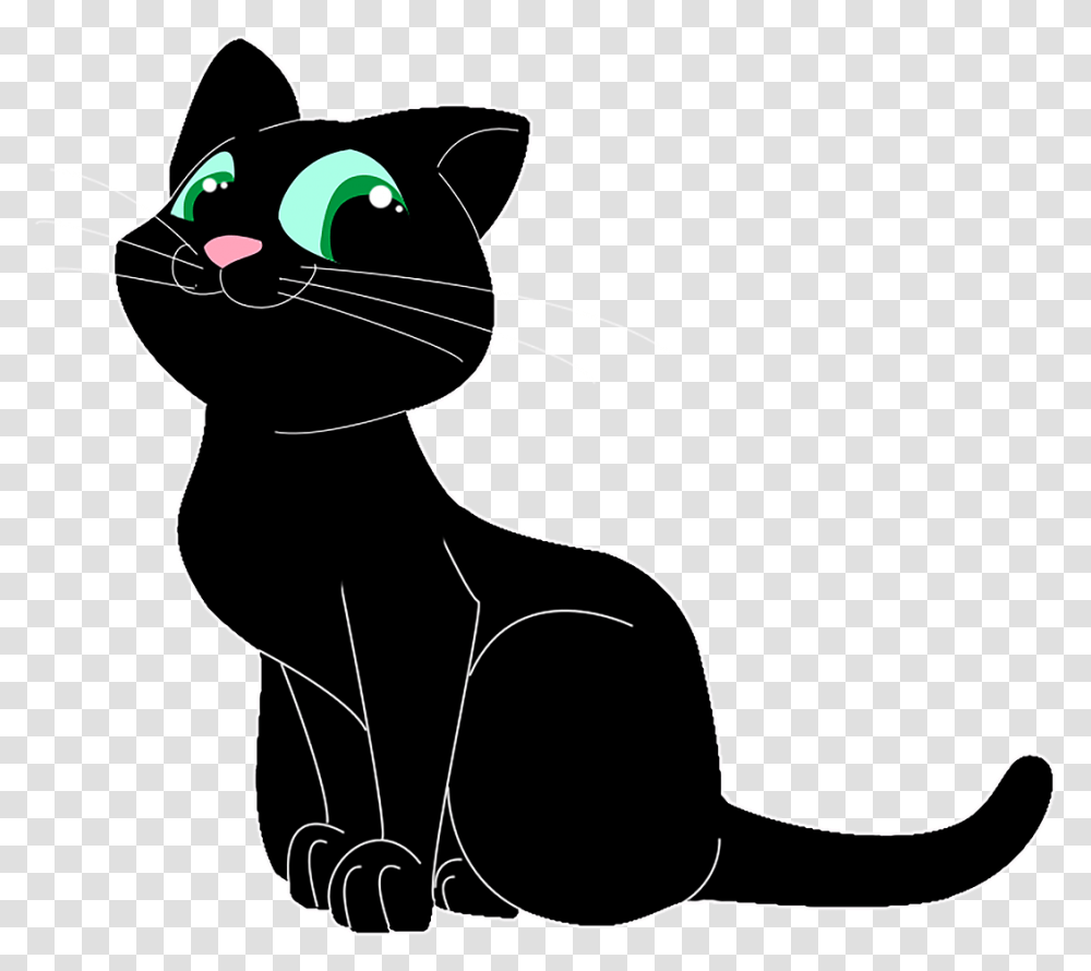 Black Cat Cartoon Cute, Pet, Mammal, Animal, Egyptian Cat Transparent Png