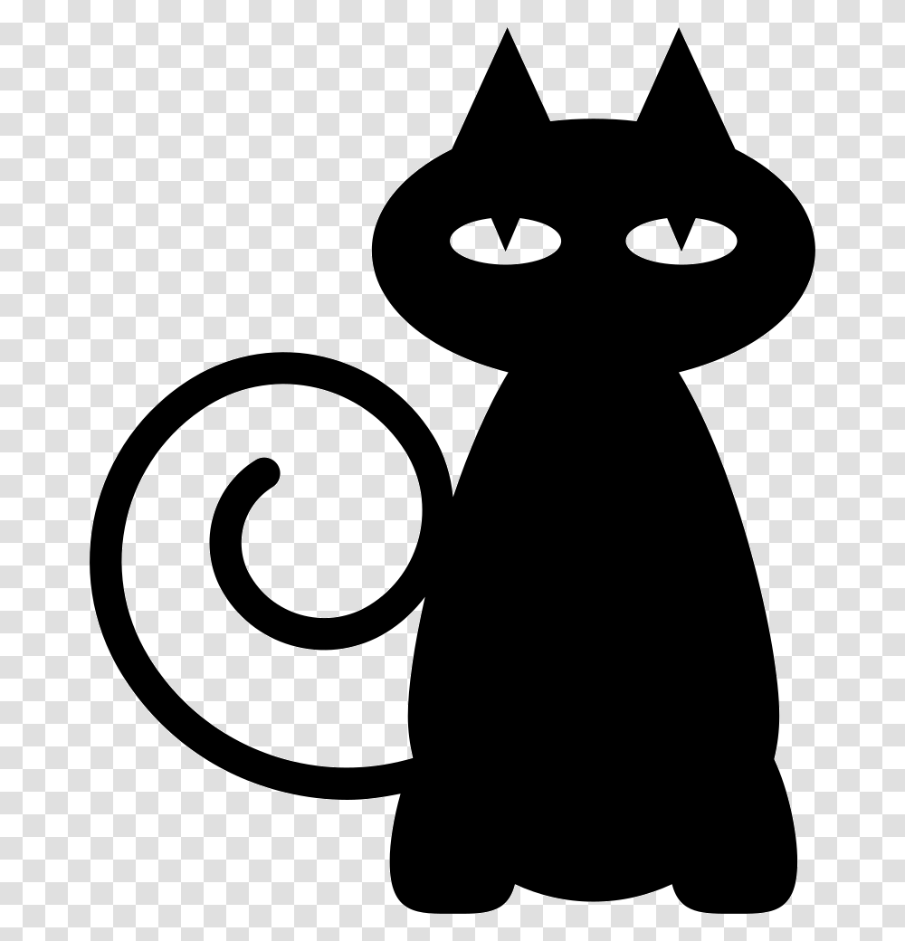 Black Cat Cat Icon, Silhouette, Stencil Transparent Png