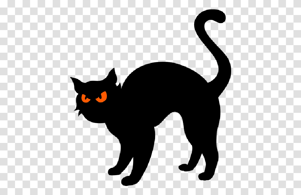 Black Cat Clip Art Halloween Black Cat Cartoon, Pac Man Transparent Png