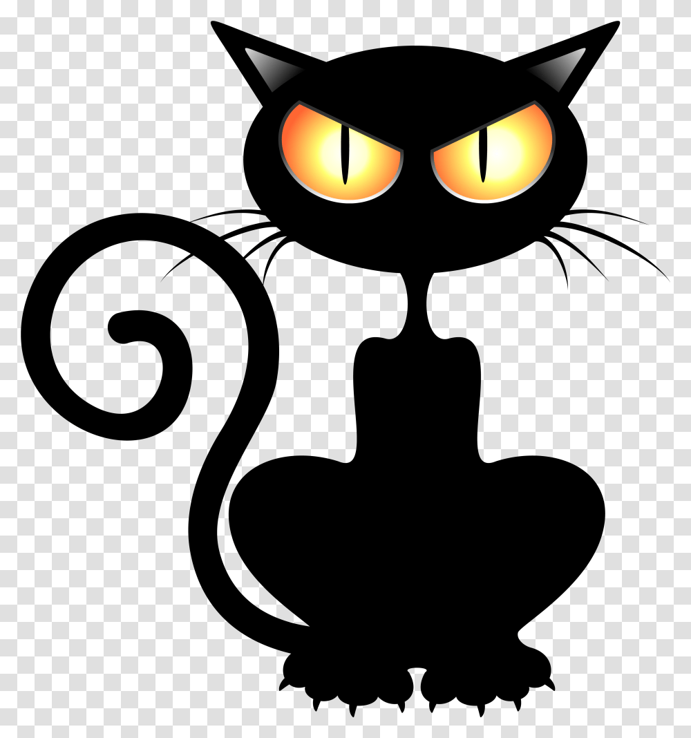 Black Cat Clip Art Halloween Clipart Cartoon Of Black Cat, Lamp, Face, Goggles, Photography Transparent Png