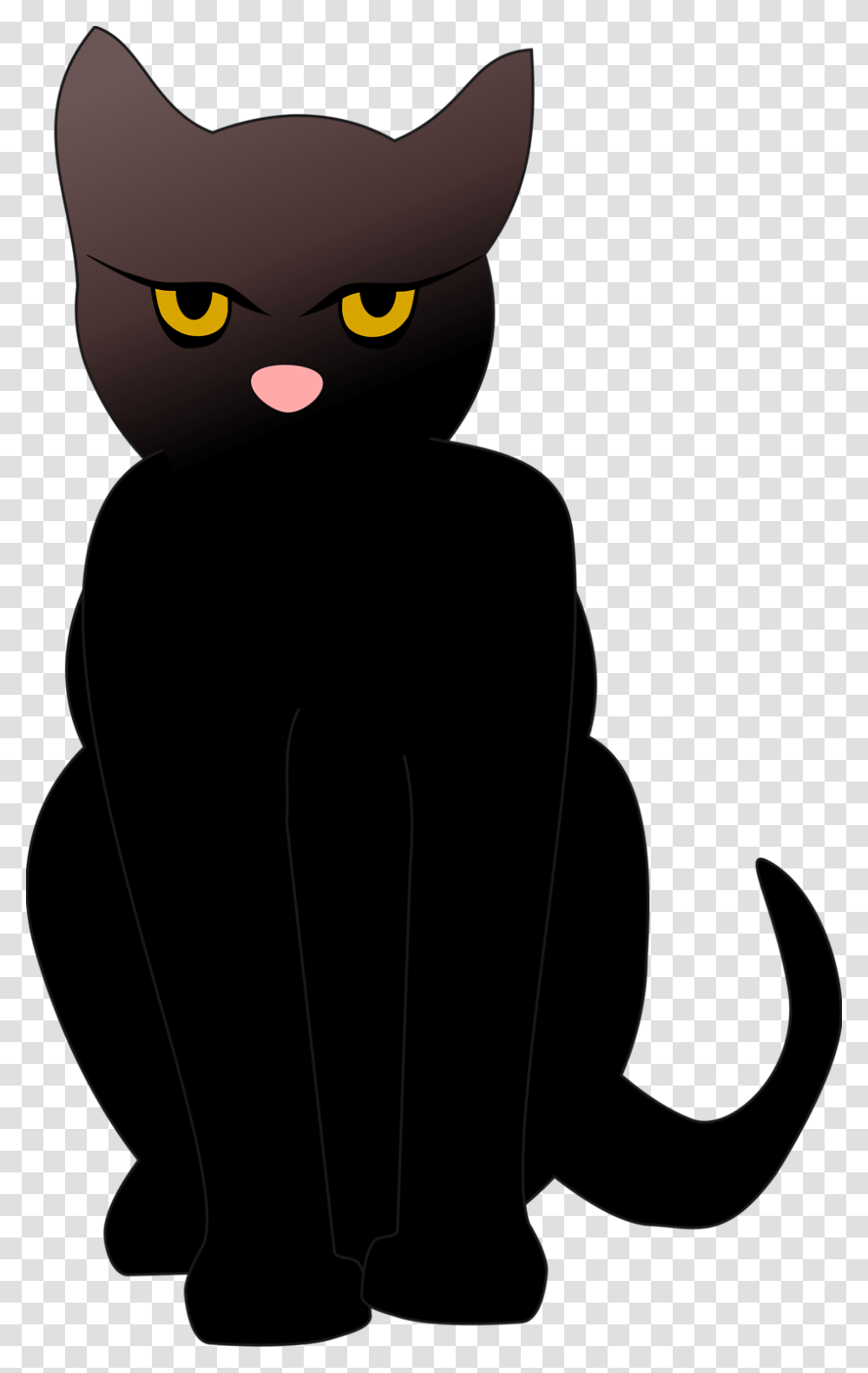 Black Cat Clipart Angry, Pet, Mammal, Animal Transparent Png