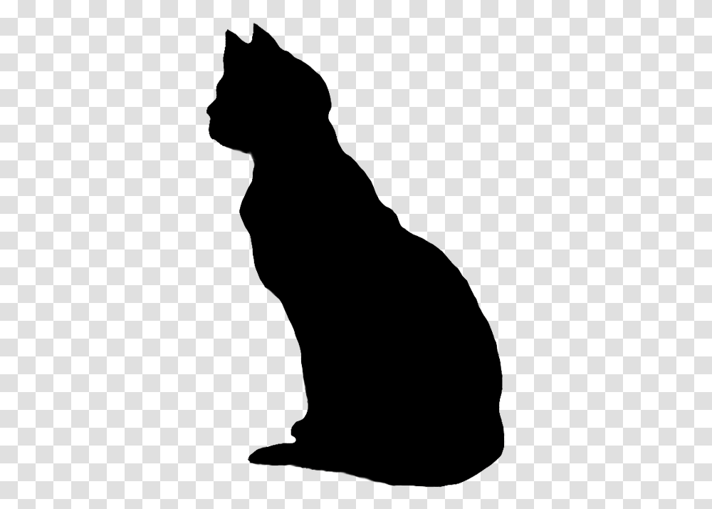 Black Cat Clipart Background, Silhouette, Kneeling, Photography Transparent Png