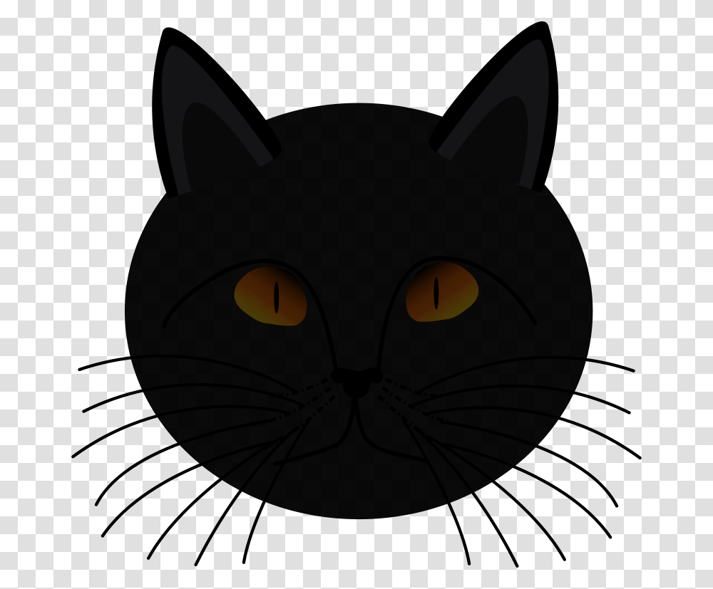 Black Cat Face, Animals, Pet, Mammal Transparent Png
