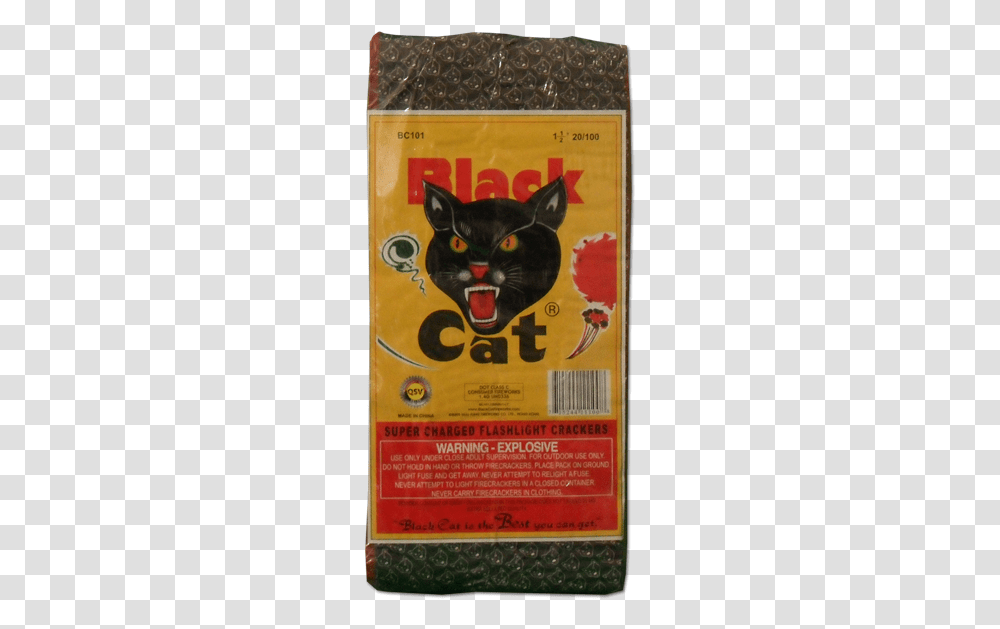 Black Cat Firecrackers, Advertisement, Poster, Flyer, Paper Transparent Png