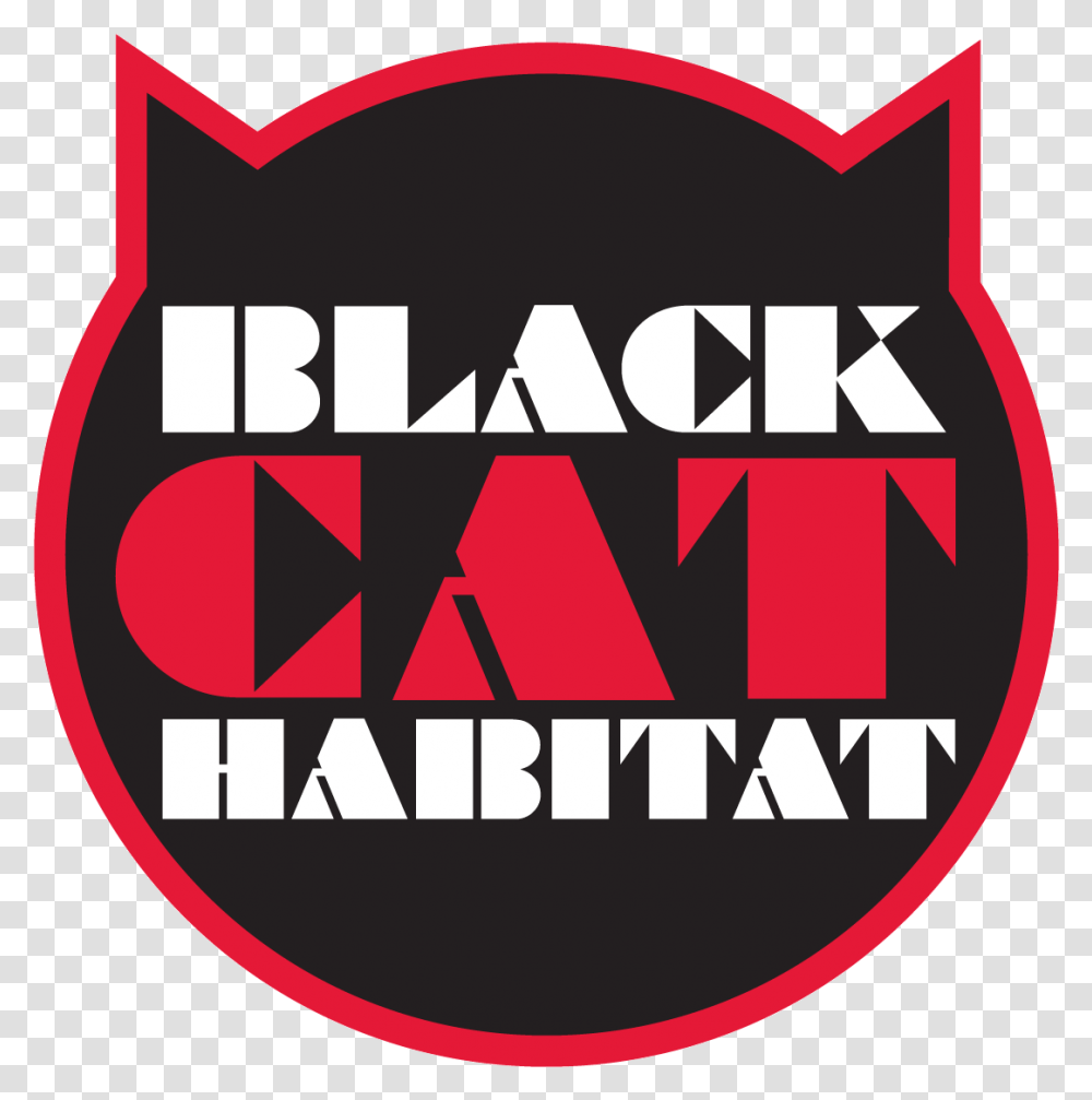 Black Cat Habitat Brooklyn Dodgers Logo 1947, Label, Text, Sticker, Symbol Transparent Png