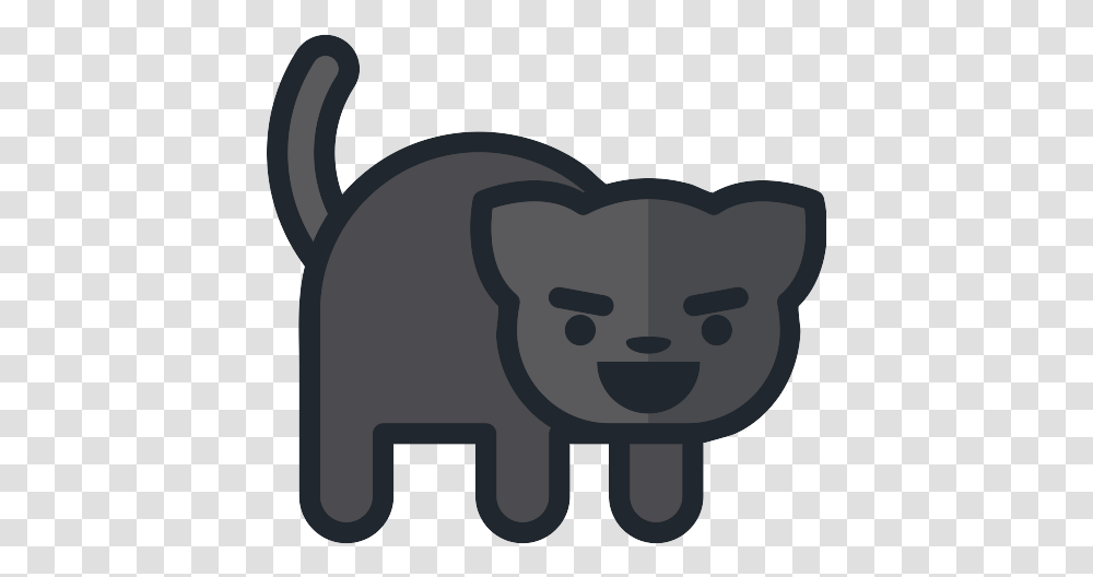 Black Cat Icon Repo Free Icons Icon, Stencil, Silhouette, Art Transparent Png