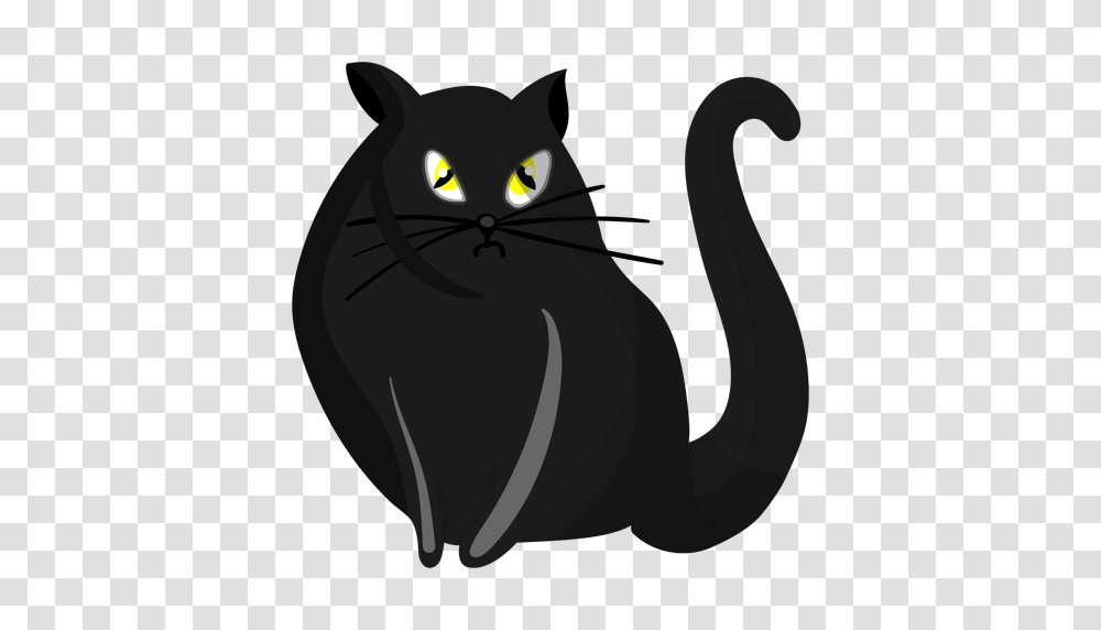 Black Cat Illustration, Pet, Mammal, Animal, Manx Transparent Png