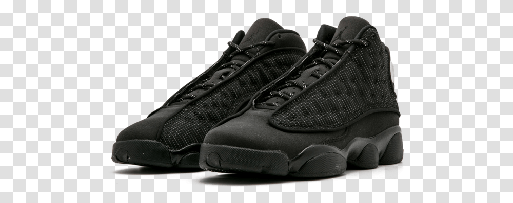 Black Cat Jordan, Apparel, Shoe, Footwear Transparent Png