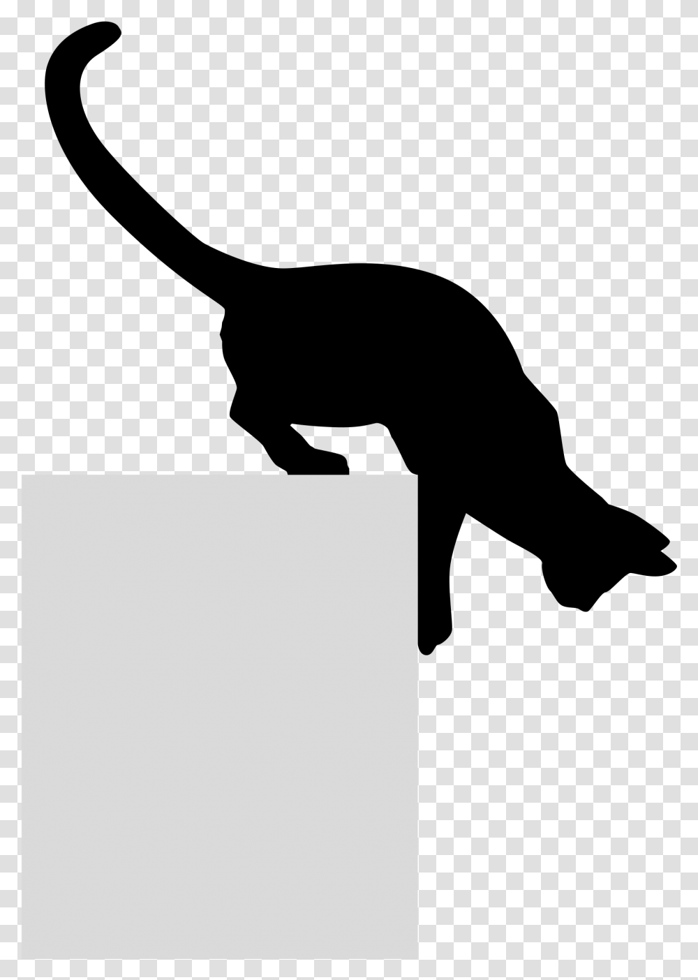 Black Cat Kitten Silhouette Felidae Cat Silhouette Looking Down, Face, Gray Transparent Png
