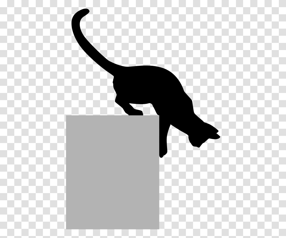 Black Cat Silhouette Cat Silhouette Looking Down, Face, Gray Transparent Png