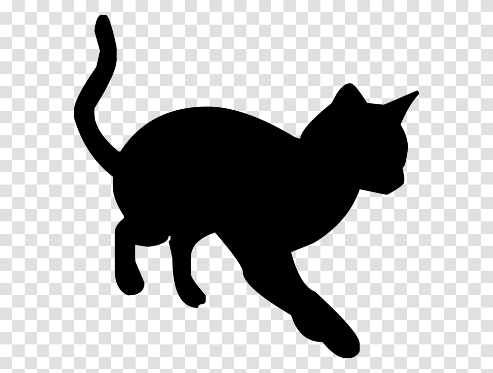 Black Cat Silhouette Clipart Download Cat Vector Silhouette, Gray, World Of Warcraft Transparent Png