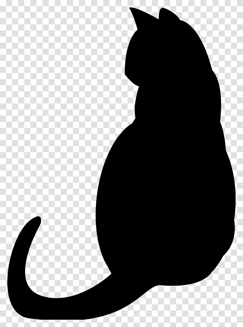 Black Cat Silhouette Kitten Clip Art Black Cat Silhouette, Gray, World Of Warcraft Transparent Png