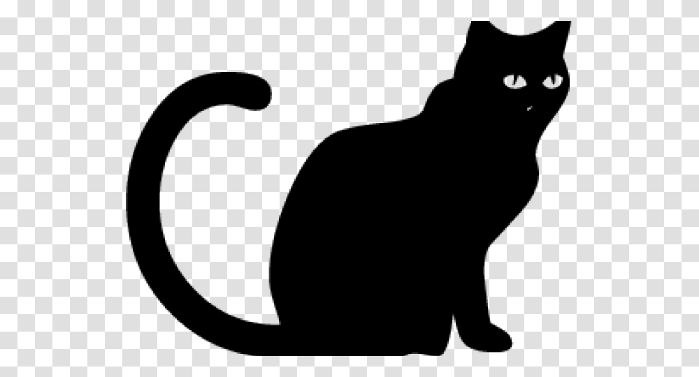 Black Cat Silhouette, Mammal, Animal, Wildlife, Pet Transparent Png