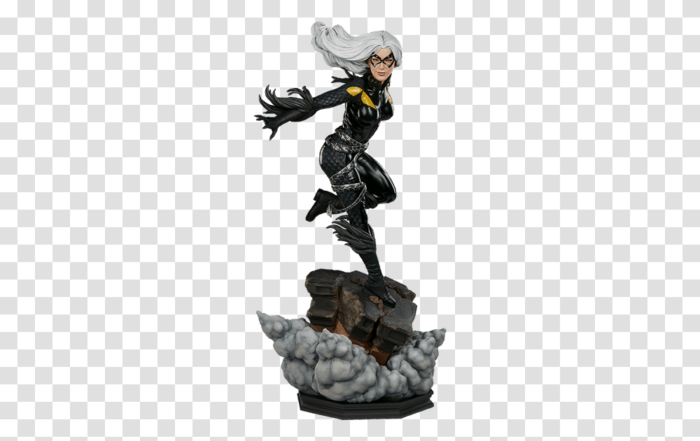 Black Cat Statue Marvel, Person, Human, Ninja, Samurai Transparent Png