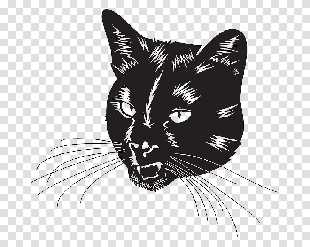 Black Cat Vector Art, Pet, Mammal, Animal Transparent Png