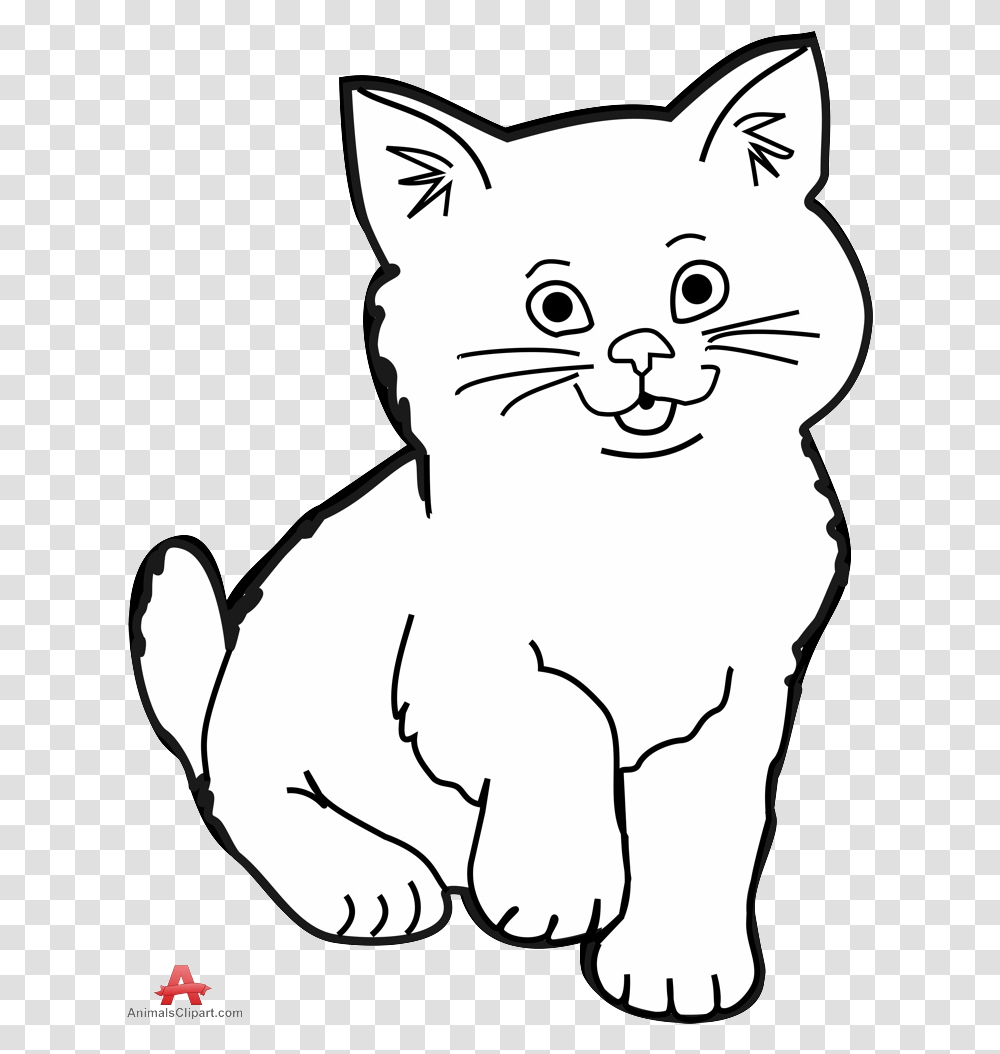 Black Cat White Kitten Clipart Collection Clip Art Black And White Cat, Pet, Mammal, Animal, Drawing Transparent Png