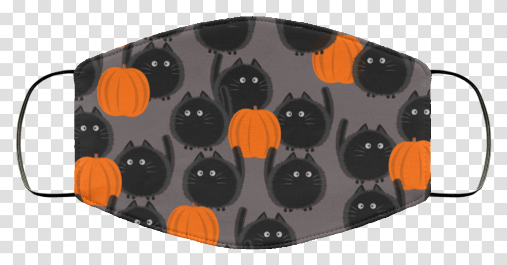 Black Cats Halloween Pumpkin Face Mask Italy National Team Mask, Cushion, Pillow, Pet, Mammal Transparent Png