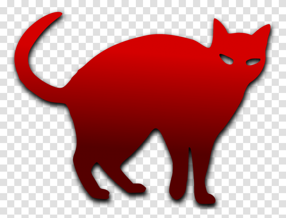 Black Catsilhouettesmall To Medium Sized Cats Red Cat Silhouette, Mammal, Animal, Pet, Pig Transparent Png