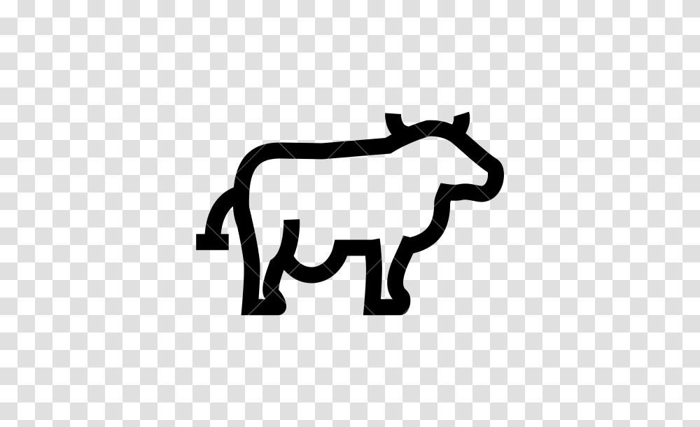 Black Cattle Outline Free Download Clip Art, Alphabet, Logo Transparent Png