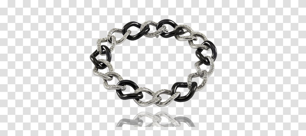 Black Ceramic 18k White Gold Chain Bracelet With Diamonds Solid, Jewelry, Accessories, Accessory, Platinum Transparent Png