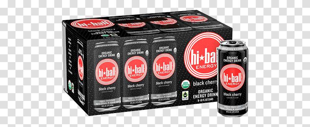 Black Cherry Hiball Energy Organic Juice Drink Guinness, Label, Beverage, Beer Transparent Png