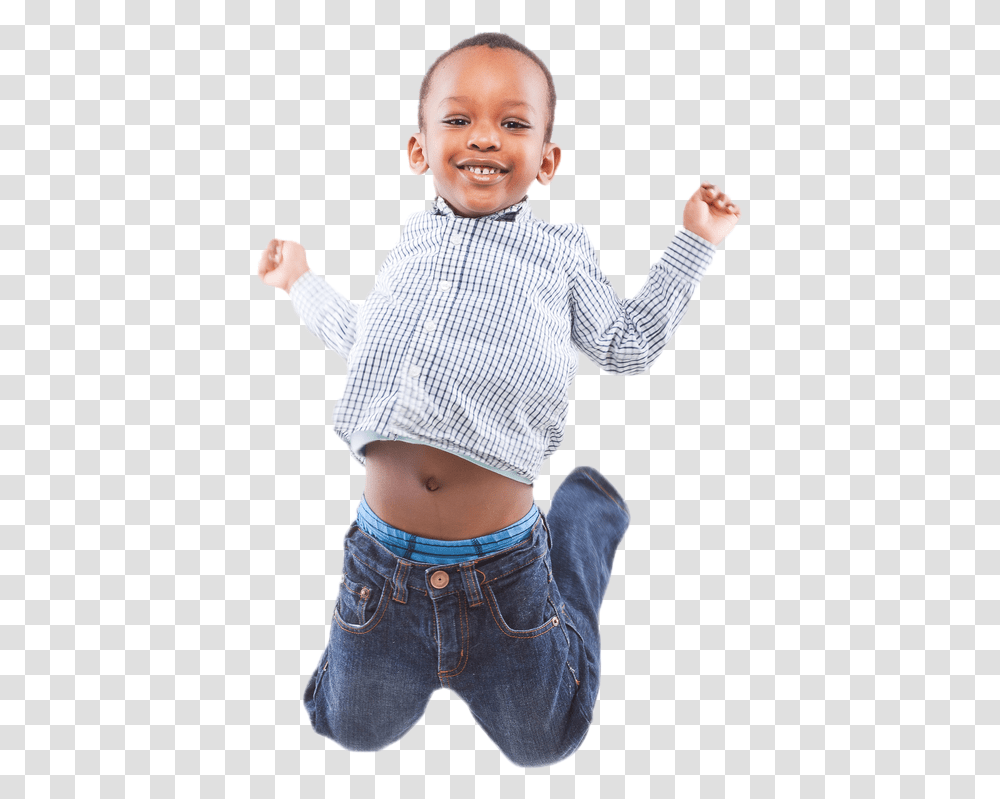 Black Child Black Kids Jumping, Person, Human, Boy Transparent Png
